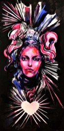 Paulina Taranek Argentina Queen mixed media canvas 100 x 70 cm